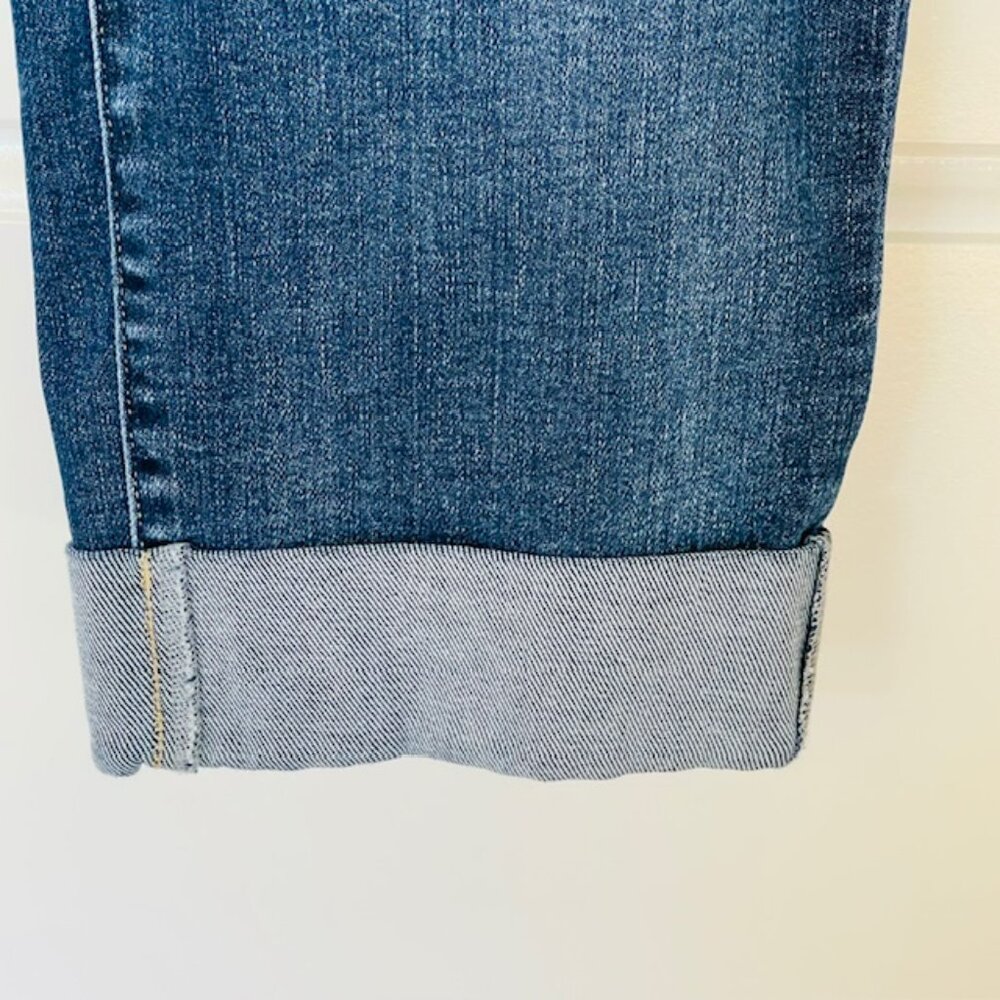 Liverpool Charlie Stretch Denim Mid-Rise Crop Leg Wide Rolled Cuff Jeans 16W - Picture 5 of 10